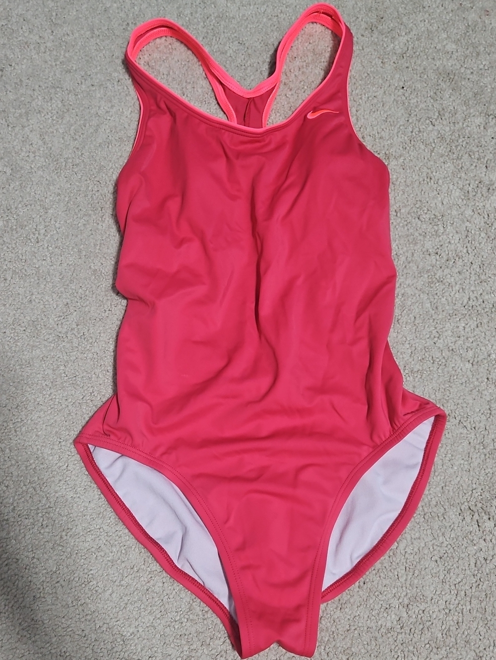 Nike Women's Pink One-Piece Swimsuit - Racerback Swimwear